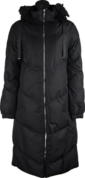 Weekend Vibes Andora Womens Long Jacket - Black Fresh Function Snow Day