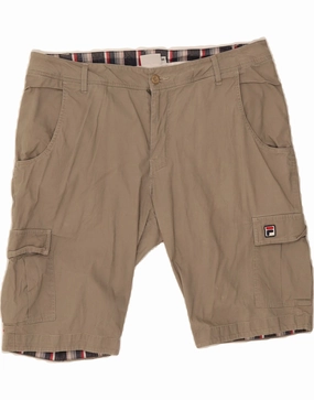 FILA Mens Cargo Shorts IT 48 Medium W34  Grey Cotton young adults