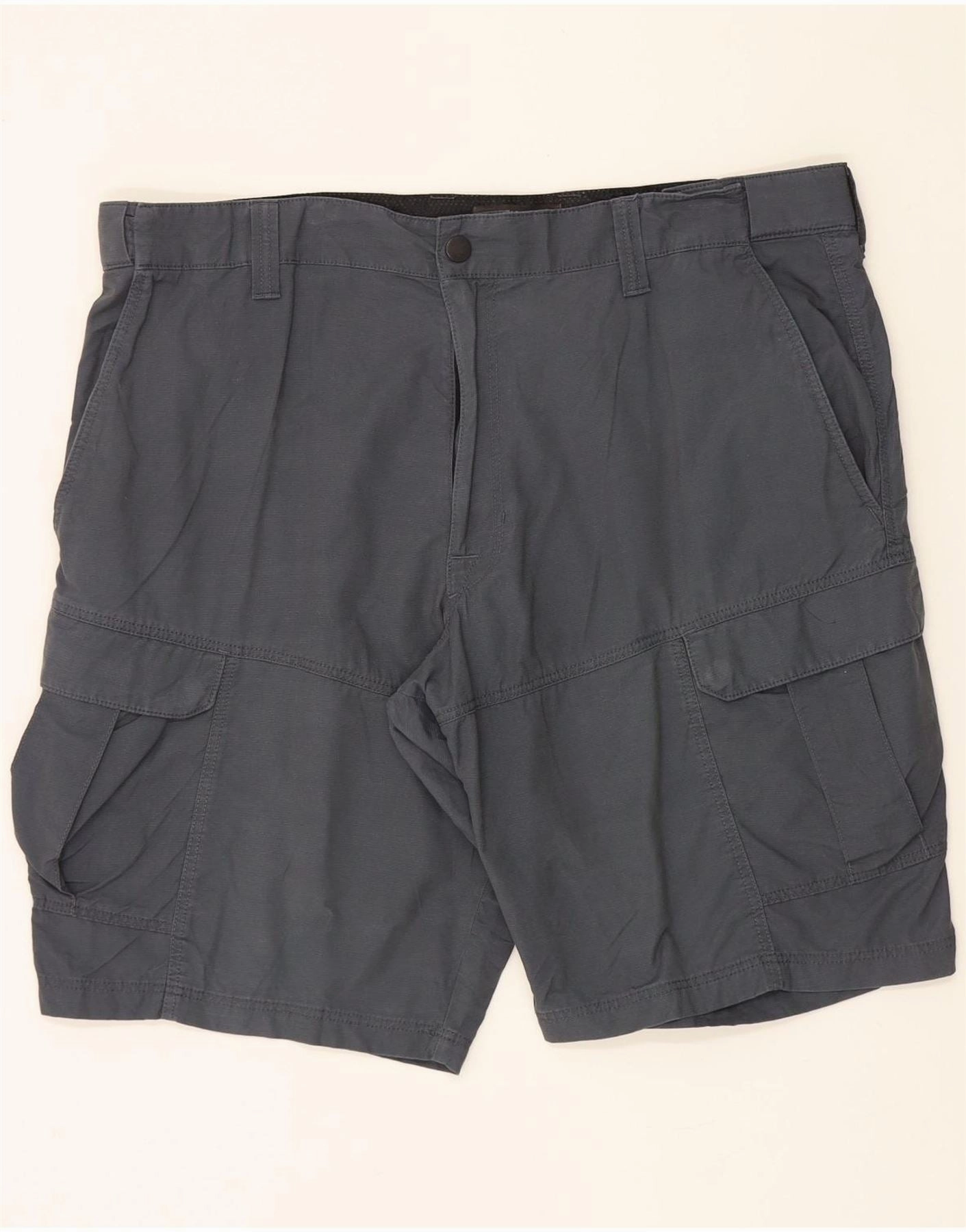 Stretchable Material Low-waisted MARKS & SPENCER Mens Cargo Shorts W38 XL Navy Blue Cotton