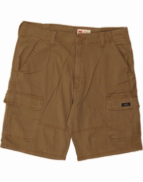 WRANGLER Mens Relaxed Fit Cargo Shorts W36 Large  Brown Cotton shrink-resistant