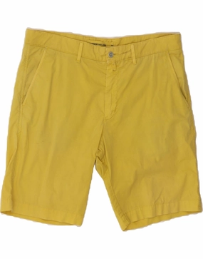 HARMONT & BLAINE Mens Chino Shorts IT 54 2XL W40  Yellow Cotton Classic Adjustable Drawcord