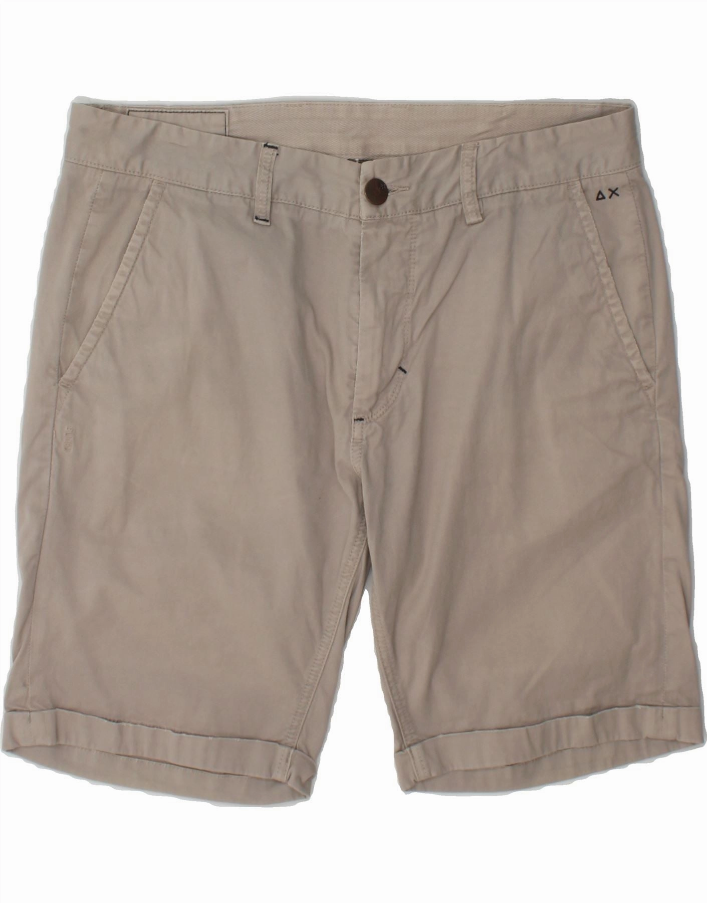 Pajamas SUN68 Mens Chino Shorts W33 Medium Grey Cotton