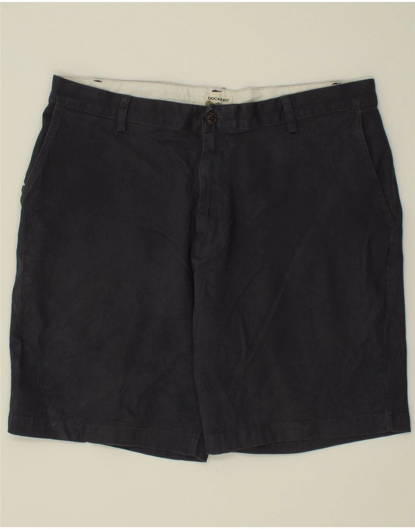Quick Change Friendly DOCKERS Mens Chino Shorts W36 Large Navy Blue Cotton