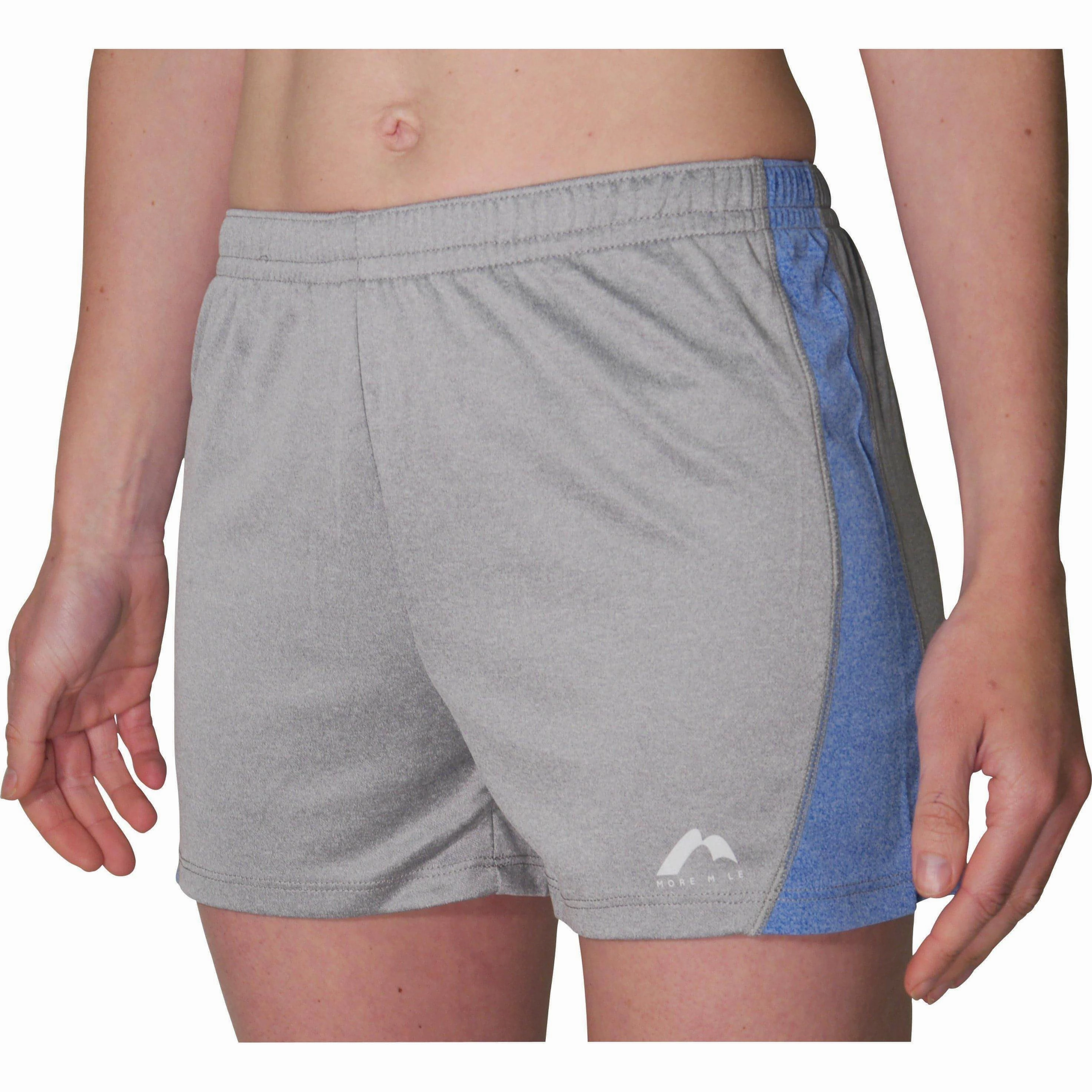 More Mile Marl Jersey Womens Training Shorts - Grey Breezy Flex