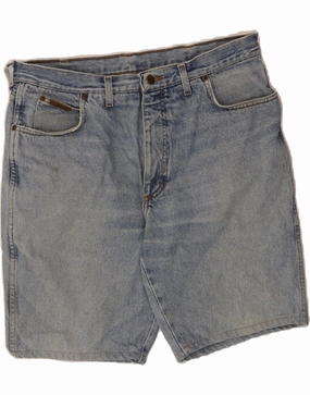 embroidery details Fashionable Look WRANGLER Mens Denim Shorts W34 Large Blue
