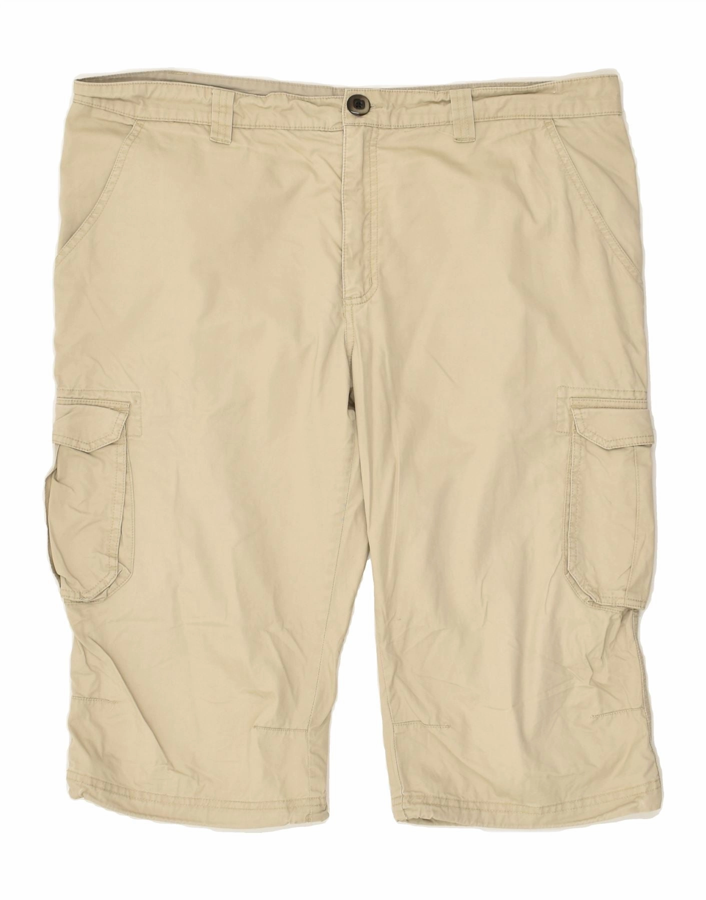 Adaptive design VINTAGE Mens Cargo Shorts EU 50 Large W34  Beige Cotton