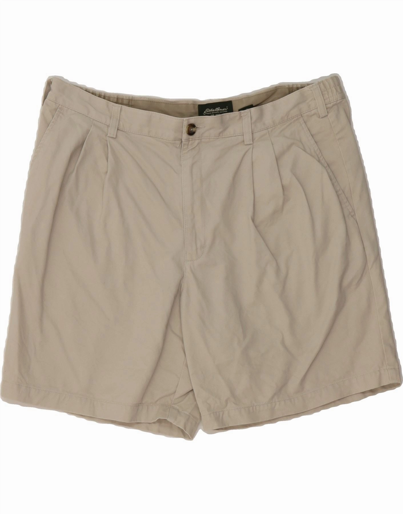EDDIE BAUER Mens Pegged Chino Shorts W36 Large  Beige Cotton cardigan shrink-resistant