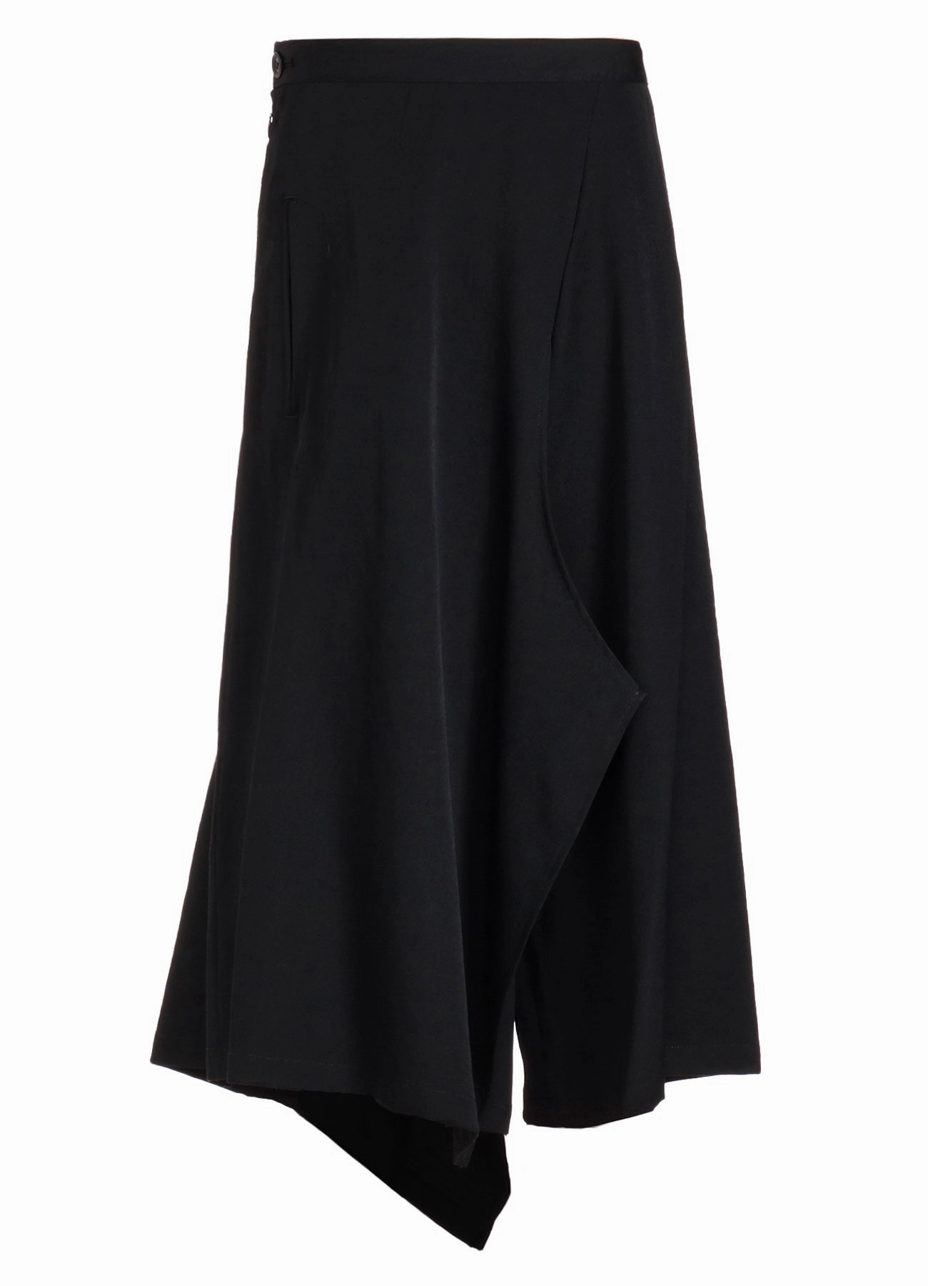 Classic Look Soft Material WOOL GABARDINE KA-RIGHT SIDE DOUBLE SKIRT PANTS