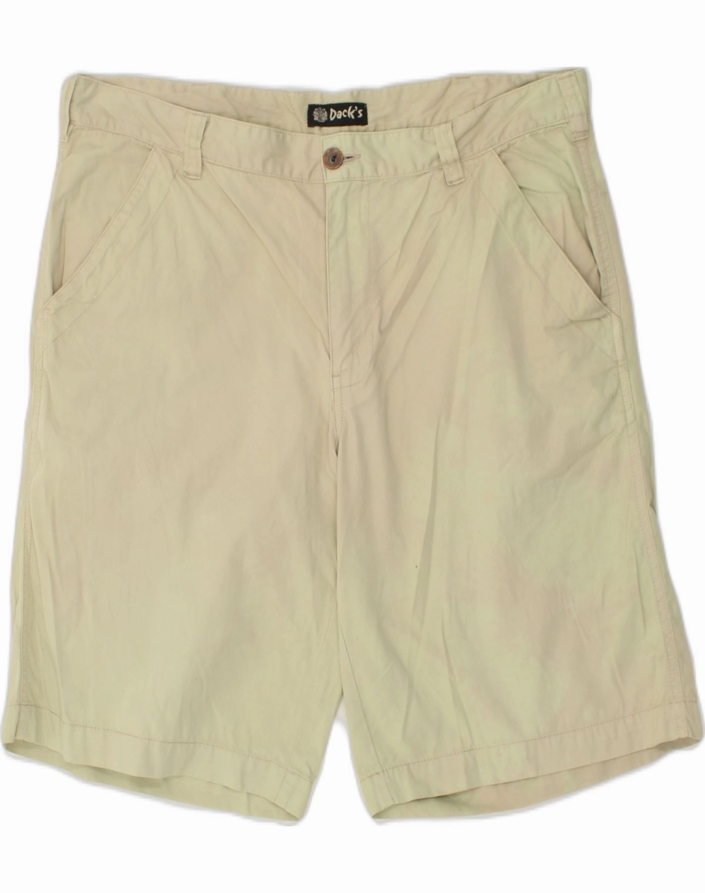 Odor Resistant Treatment DACK'S Mens Casual Shorts IT 52 XL W36 Beige Cotton