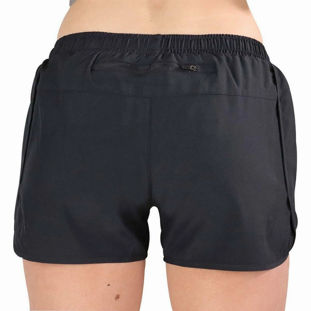 More Mile Core 2 In 1 Womens Running Shorts - Black CompactPackable Unisex