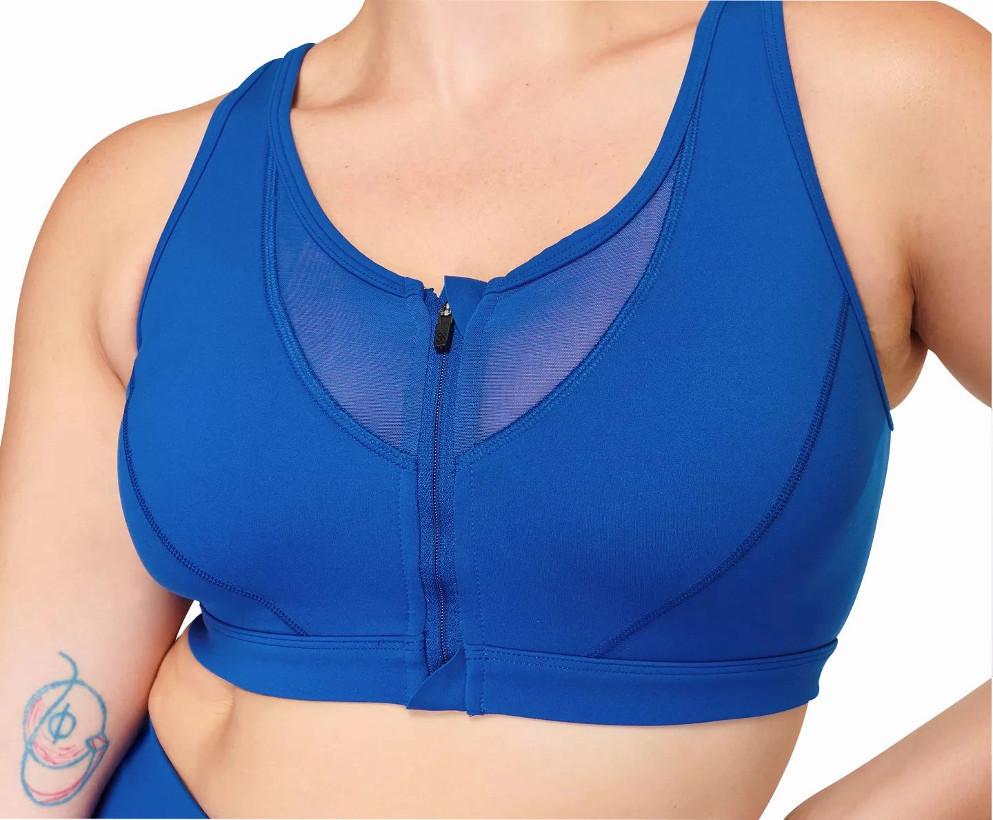 Tension Distribution Weave Breathable Lingerie Sweaty Betty Power Icon Womens Sports Bra - Blue