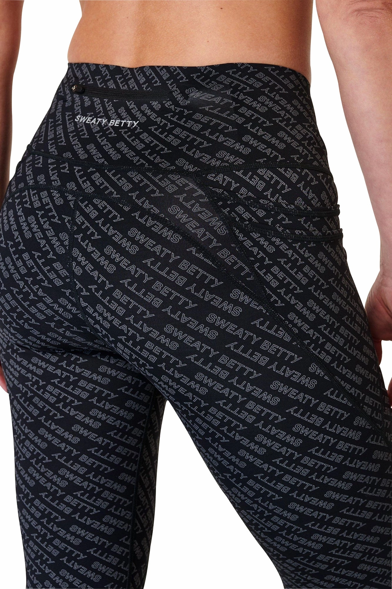 Flexible Wear Thumb Hole Sleeve Sweaty Betty Power Pro Womens Long Training Tights - Grey