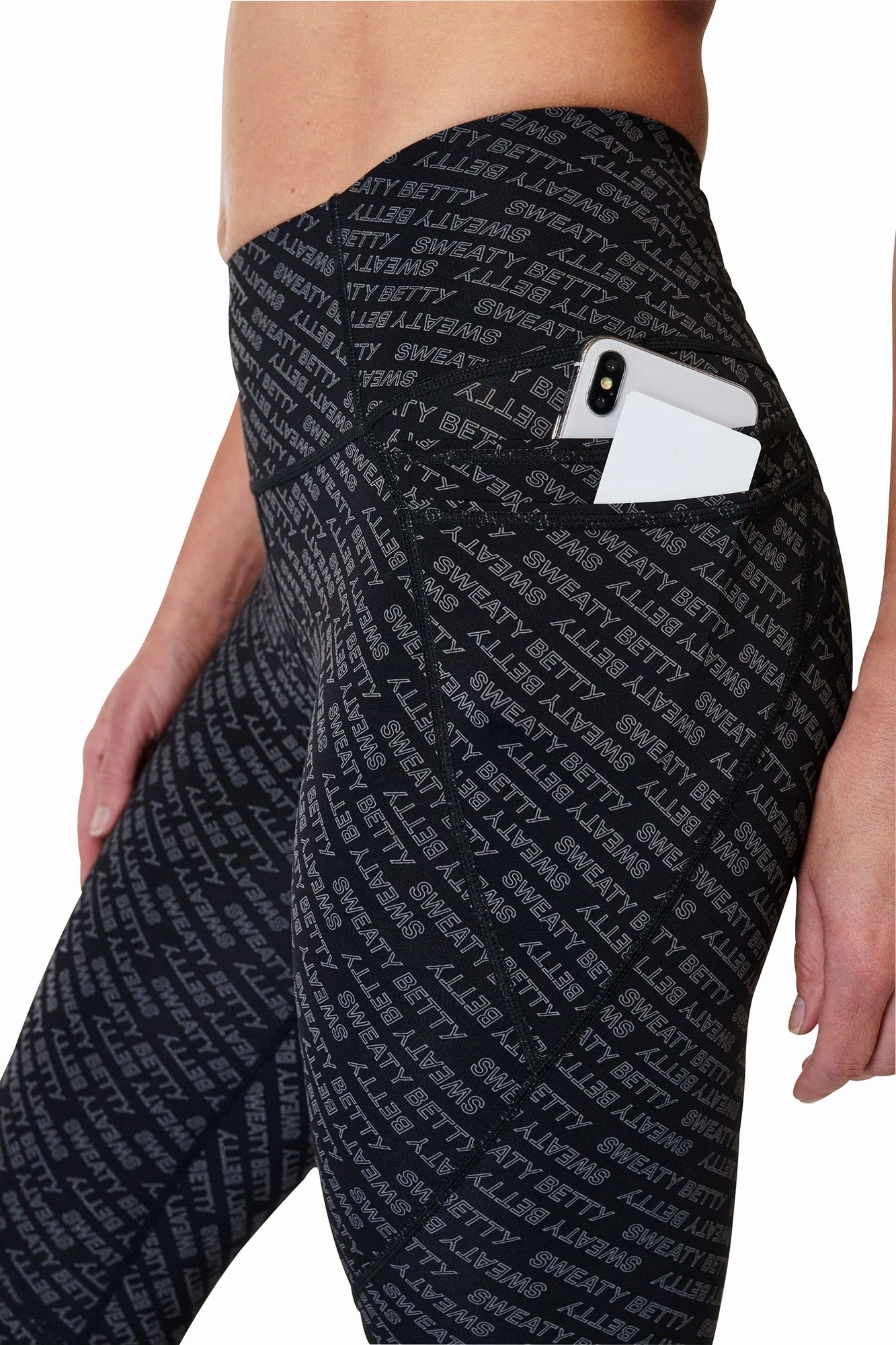 Sweaty Betty Power Pro Womens Long Training Tights - Grey Quick-drying Fabric