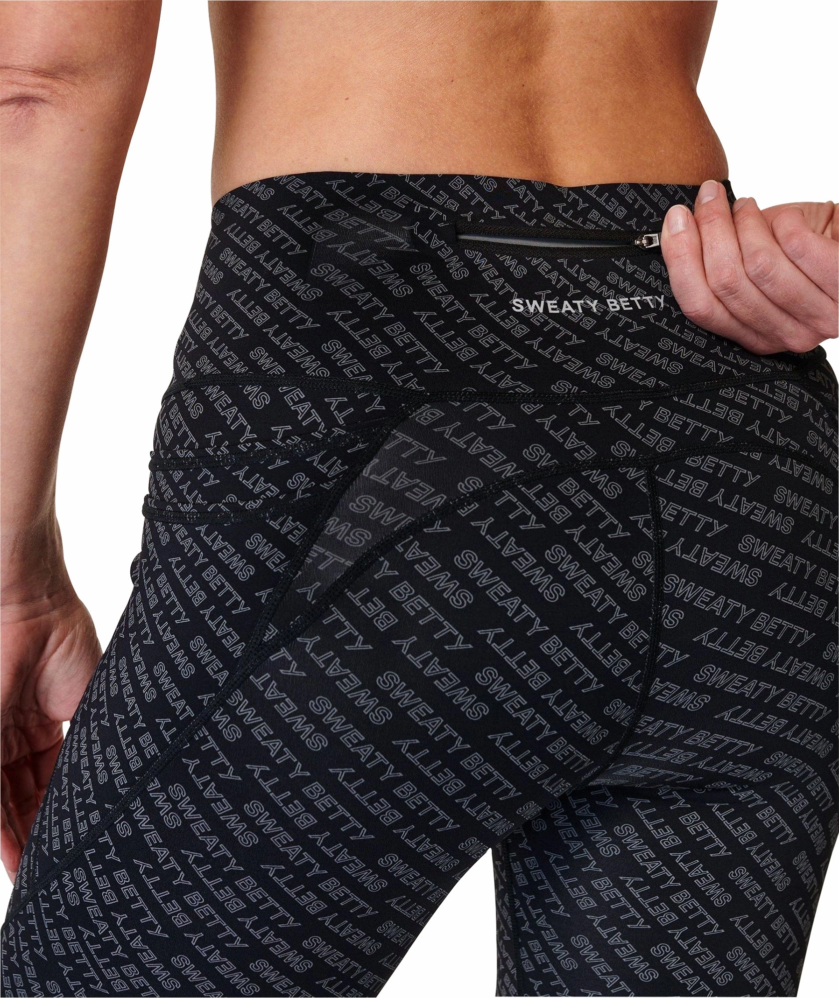 Supportive Design Sweaty Betty Power Pro Womens Long Training Tights - Grey