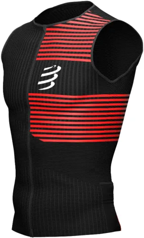 in demand quick dry Compressport Tri Postural Sleeveless Mens Cycling Top - Black
