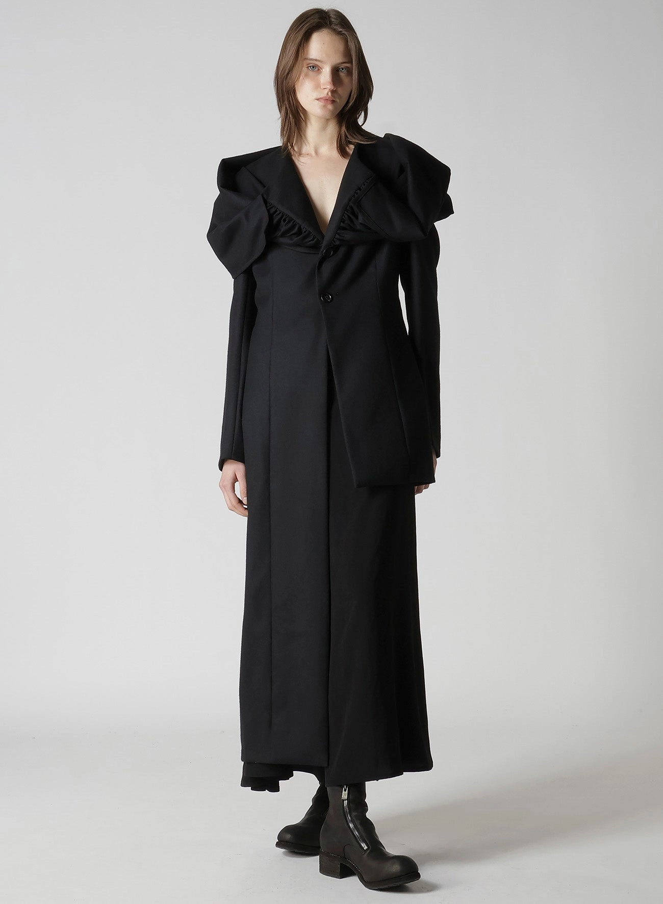 No Gap Waistband TA/PE CREPE DE CHINE FLARE PANTS