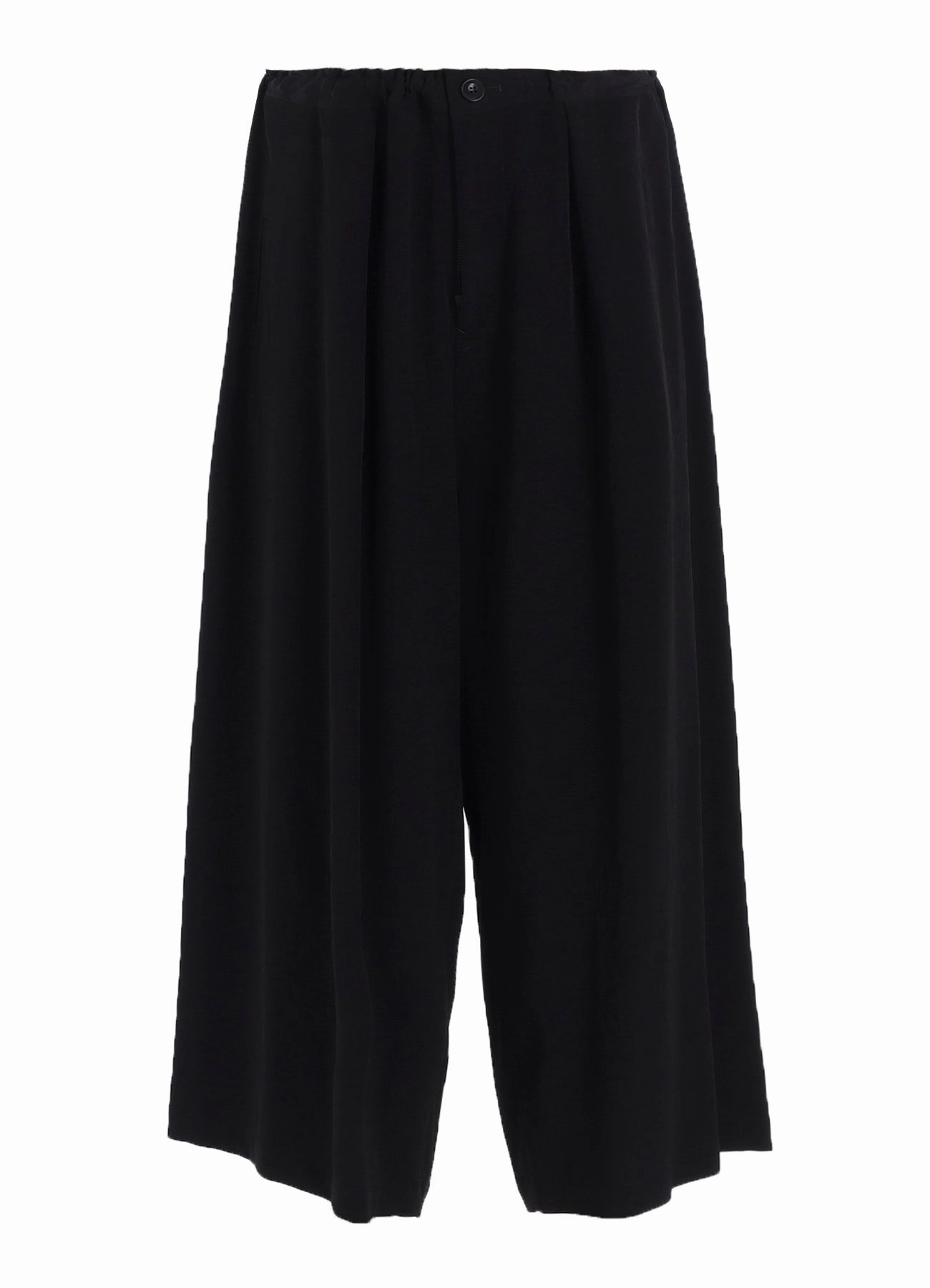 TA/PE CREPE DE CHINE FRONT TUCK WIDE PANTS StretchMaterial