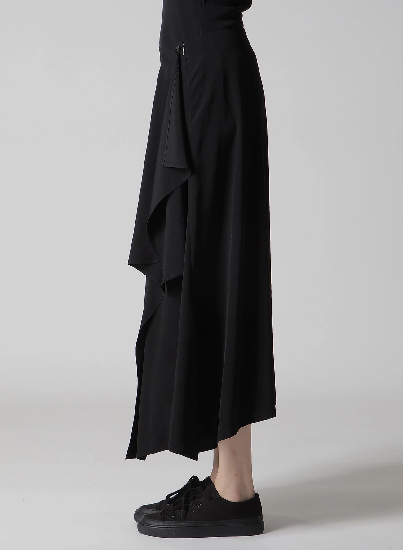 TA/PE CREPE DE CHINE L DRAPED SKIRT Stretch Ready