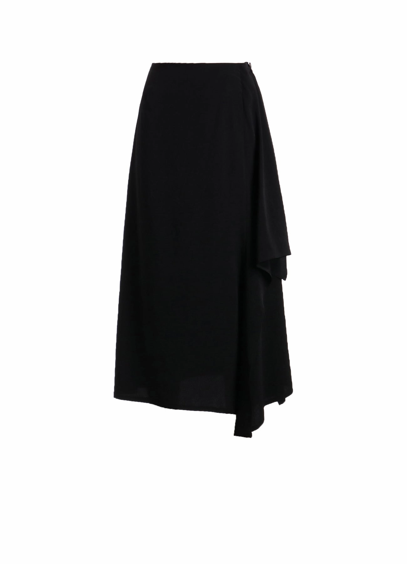 Layered Wear Ripstop Texture TA/PE CREPE DE CHINE L DRAPED SKIRT