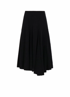 Laser Cut Edges TA/PE CREPE DE CHINE R-FLARE SKIRT