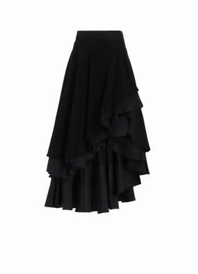 Casual Chic TA/PE CREPE DE CHINE ROUNDED LONG SKIRT