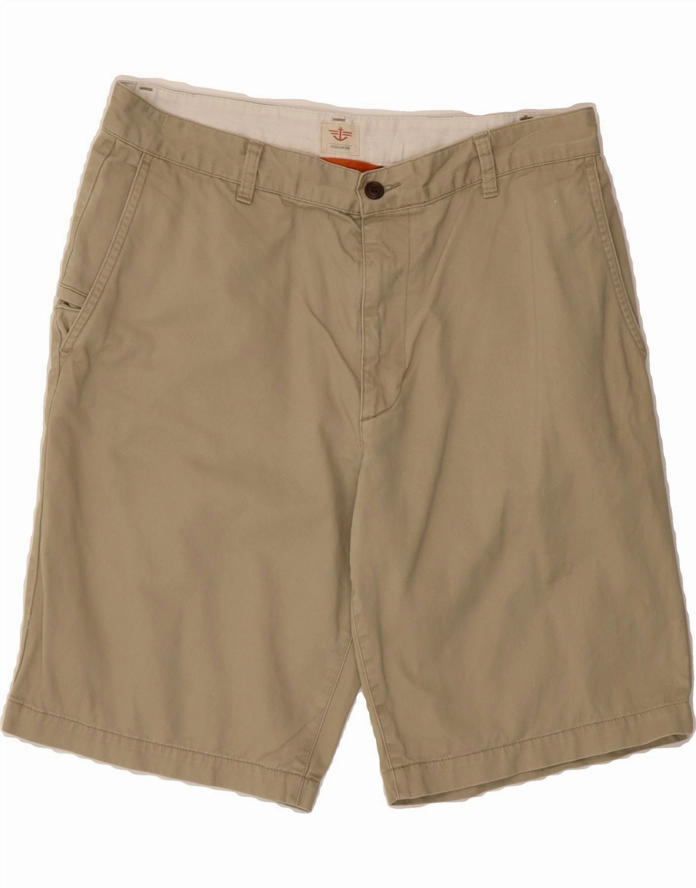 Trendy Vibe Sport Style DOCKERS Mens Chino Shorts W34 Large Beige Cotton