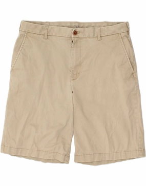 Rubberized Waist Grip Relaxed Comfort IZOD Mens Salt Water Chino Shorts W34 Large Beige Cotton