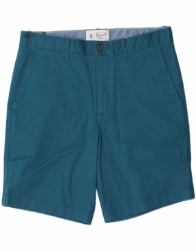 TemperatureRegulating PENGUIN Mens Chino Shorts W32 Medium  Blue Cotton