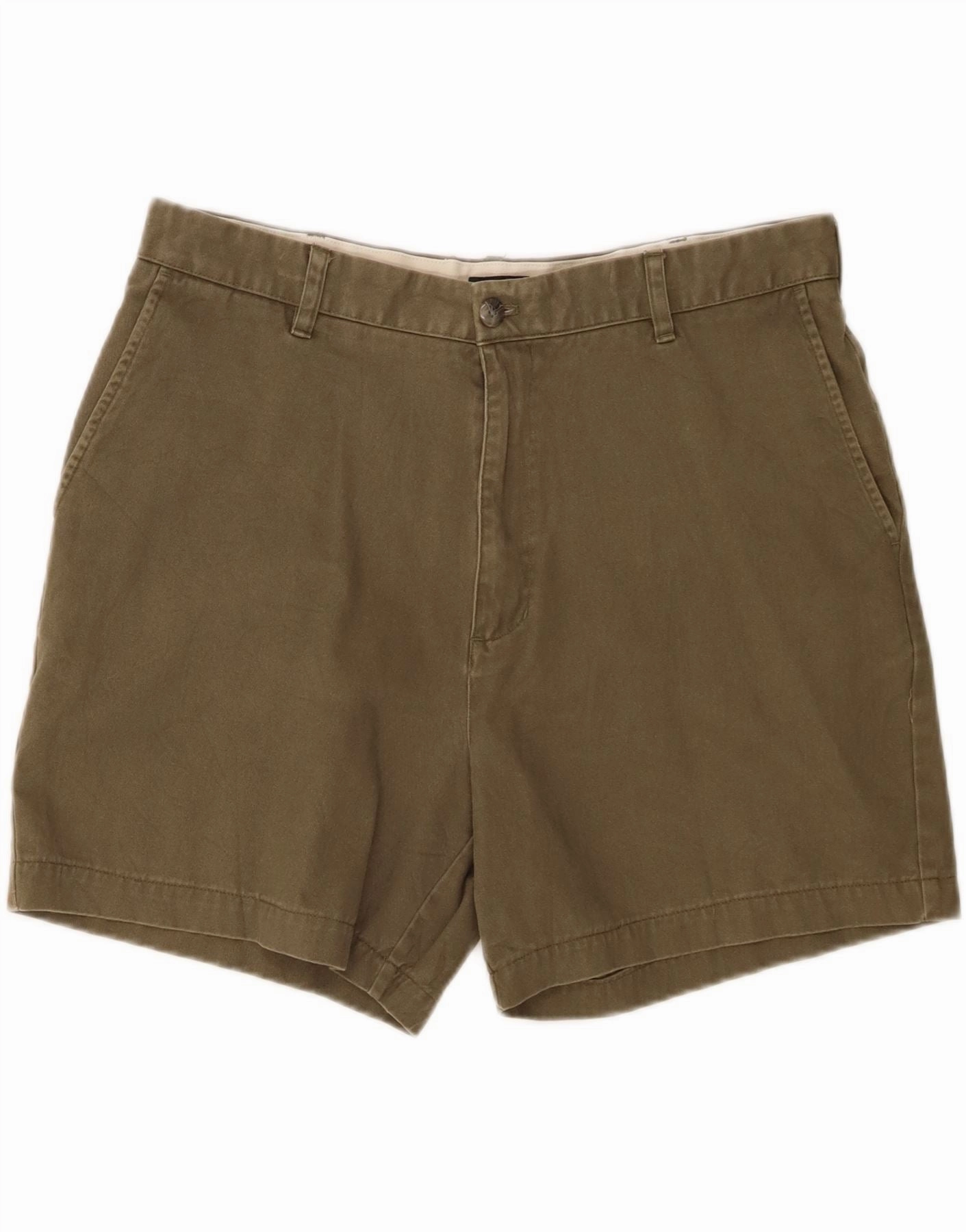 Glide On Mobility Cut RipstopMaterial IZOD Mens Chino Shorts W36 Large  Green Cotton