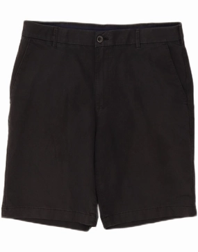 IZOD Mens Chino Shorts W34 Large Navy Blue Cotton Comfortable Shorts