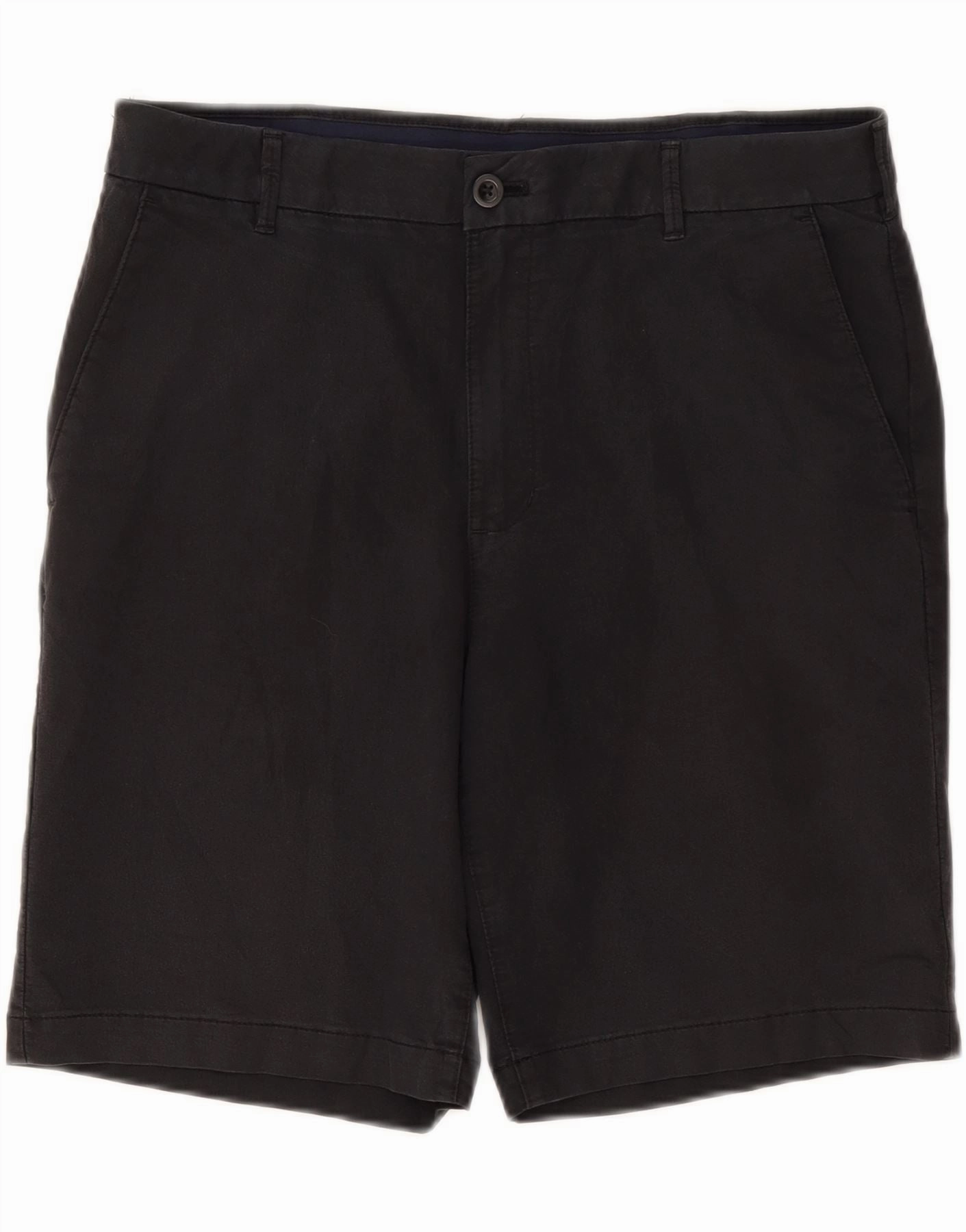 IZOD Mens Chino Shorts W34 Large Navy Blue Cotton Comfortable Shorts