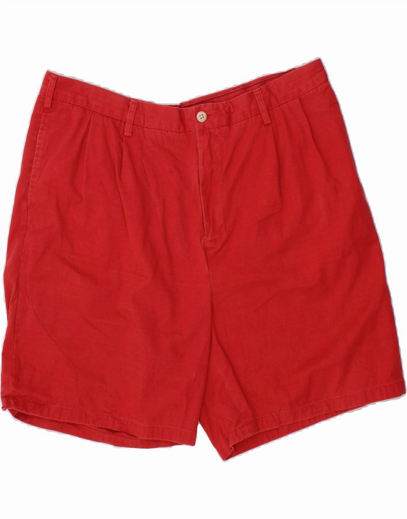 NAUTICA Mens Pegged Chino Shorts W40 XL Red Cotton Workout Ready Design Socks