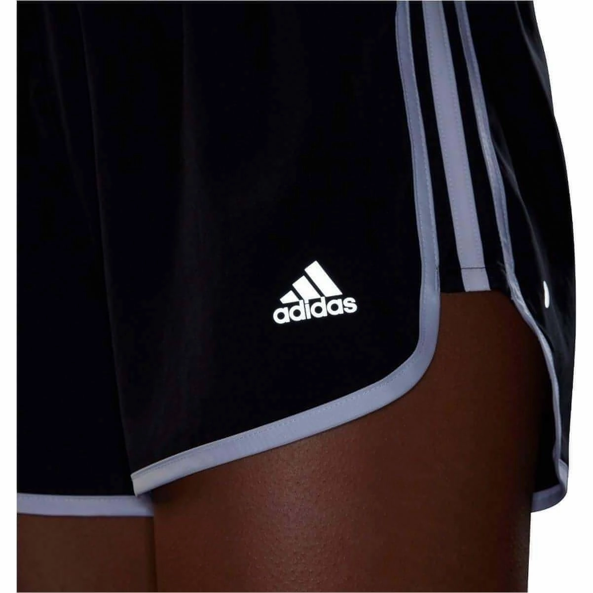 adidas 3 Inch Marathon 20 Womens Running Shorts - Black Fresh Look Minimal Waist
