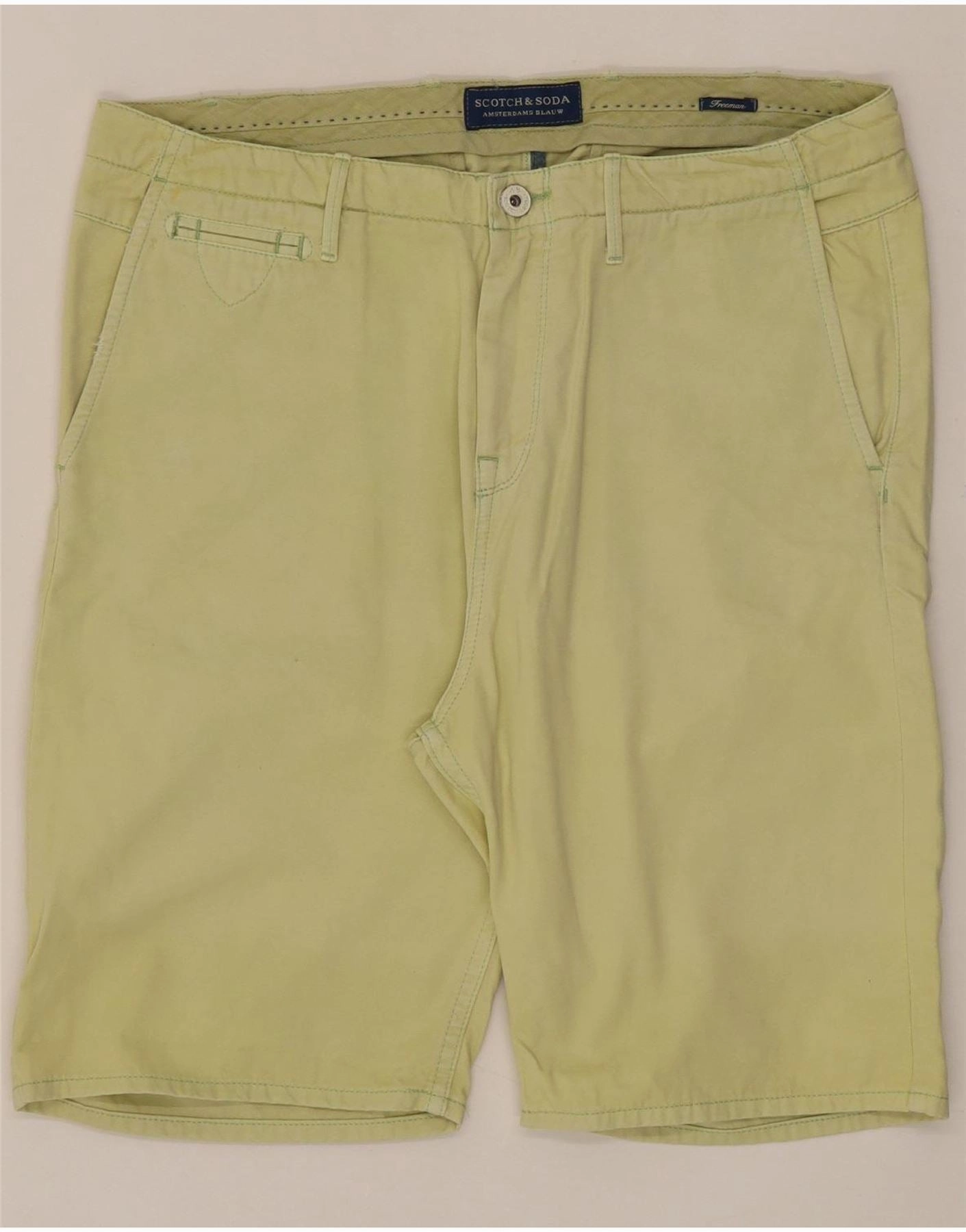 Antibacterial Zero Bulk Packaging SCOTCH & SODA Mens Denim Shorts W33 Medium Green Cotton