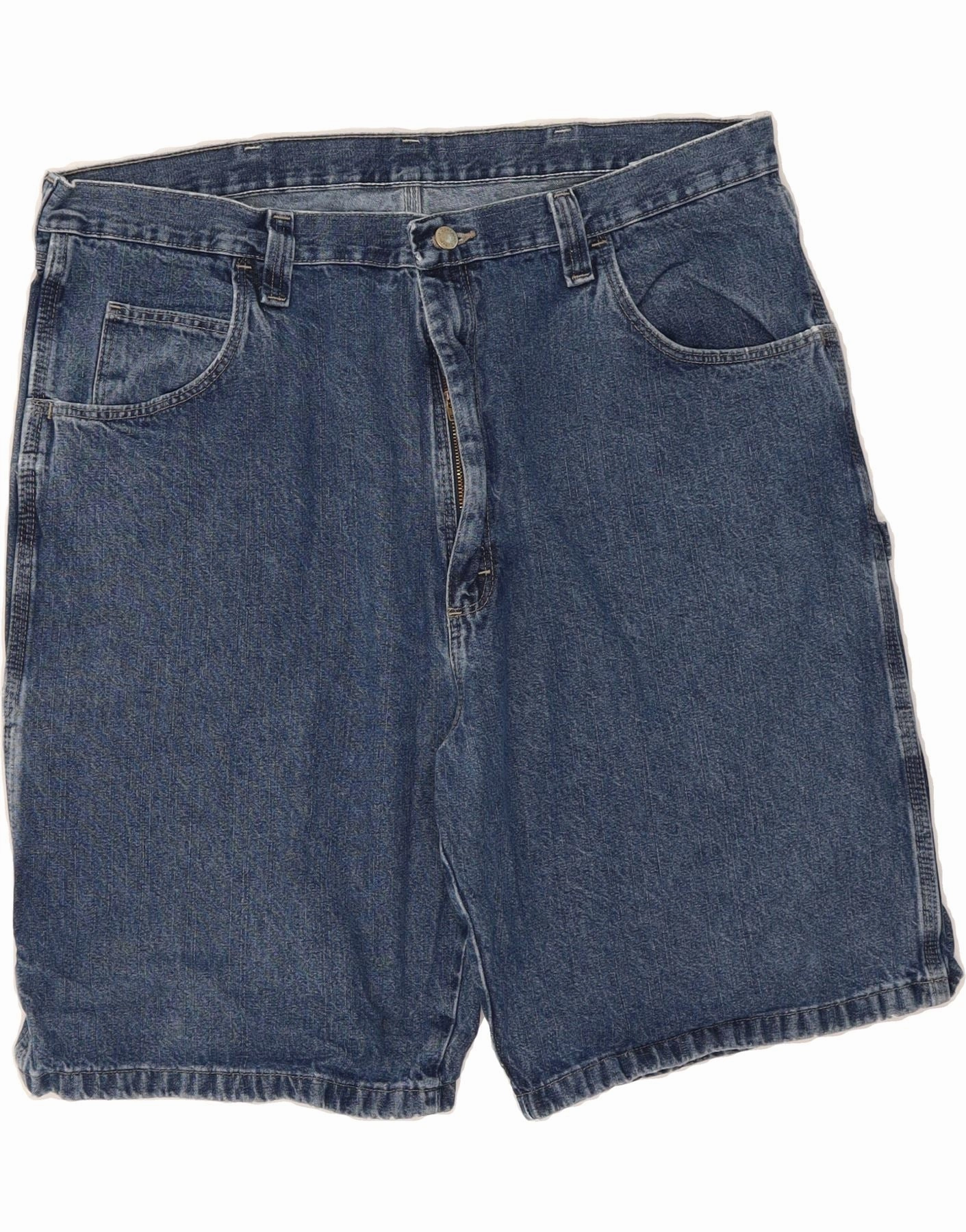 Clean Mood Breathable Liner WRANGLER Mens Cargo Denim Shorts W40 XL Blue Cotton