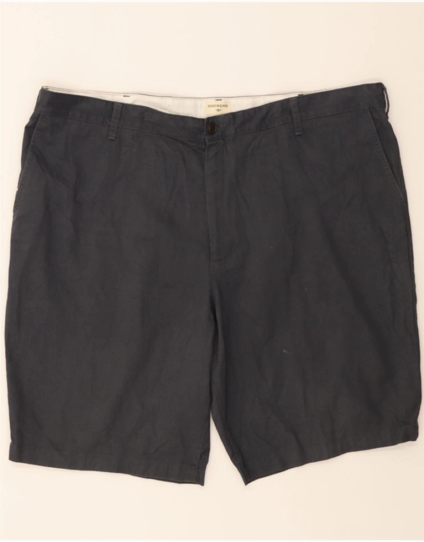 DOCKERS Mens Cargo Shorts W44 2XL Navy Blue Cotton Body Movement Sport Style