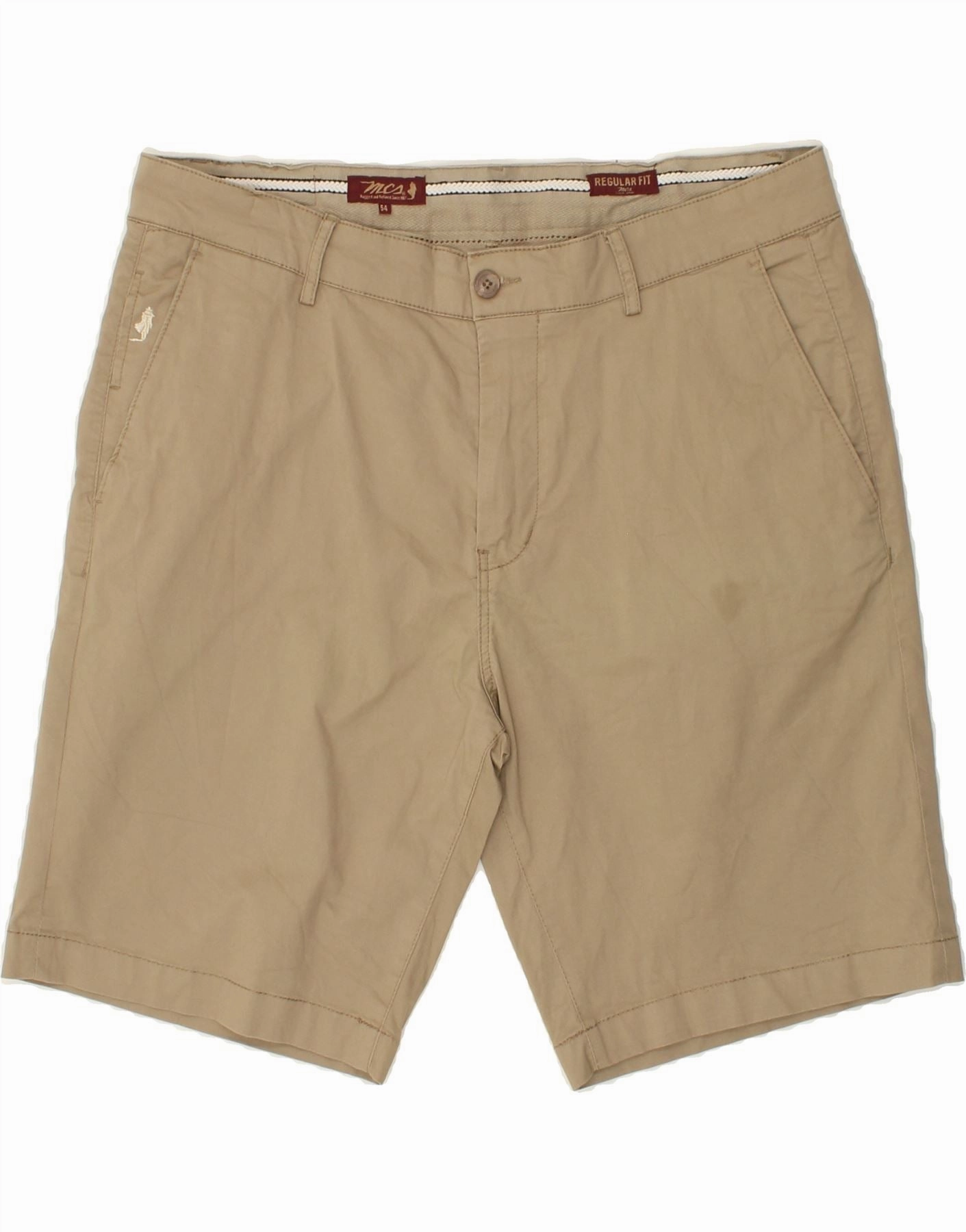 MARLBORO CLASSICS Mens Regular Fit Chino Shorts IT 54 2XL W40  Beige surfing gear Fit Tech
