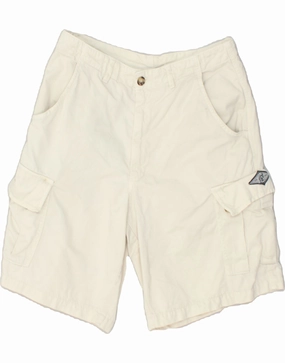 Odor Resistant Treatment Comfortable Design BEAR Mens Cargo Shorts Medium W30 White Cotton