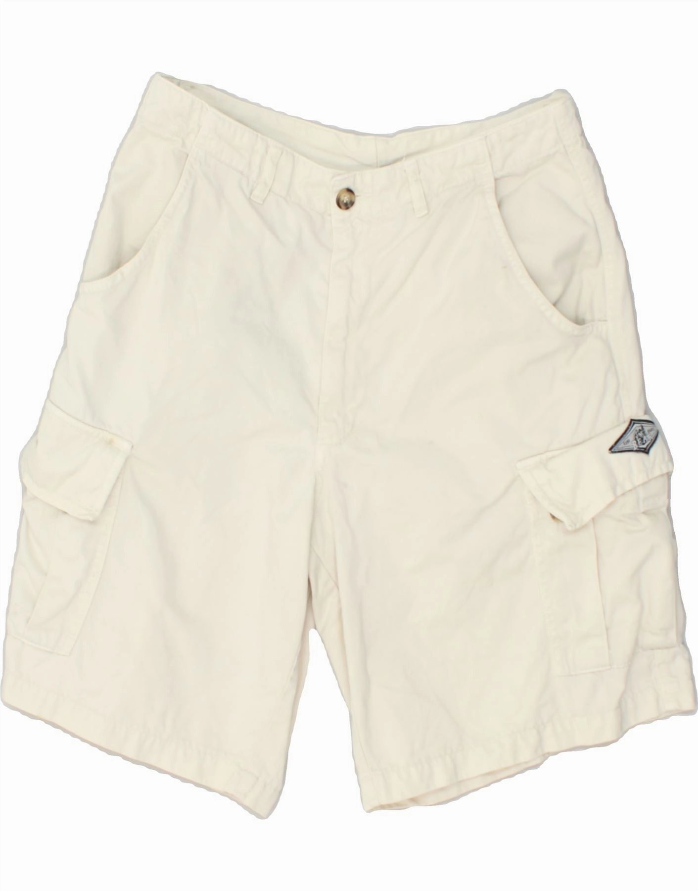 Odor Resistant Treatment Comfortable Design BEAR Mens Cargo Shorts Medium W30 White Cotton