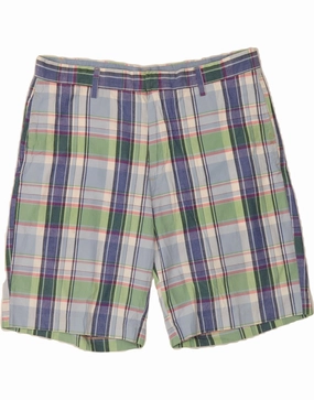 Beach Ready NAUTICA Mens Chino Shorts W36 Large Blue Check Cotton