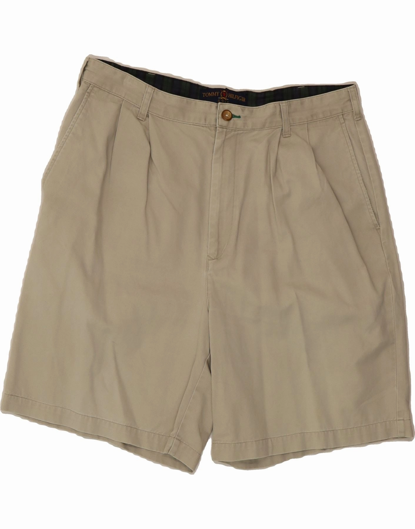 TOMMY HILFIGER Mens Golf Pegged Chino Shorts W36 Large Beige Cotton Classic Appeal cargo style