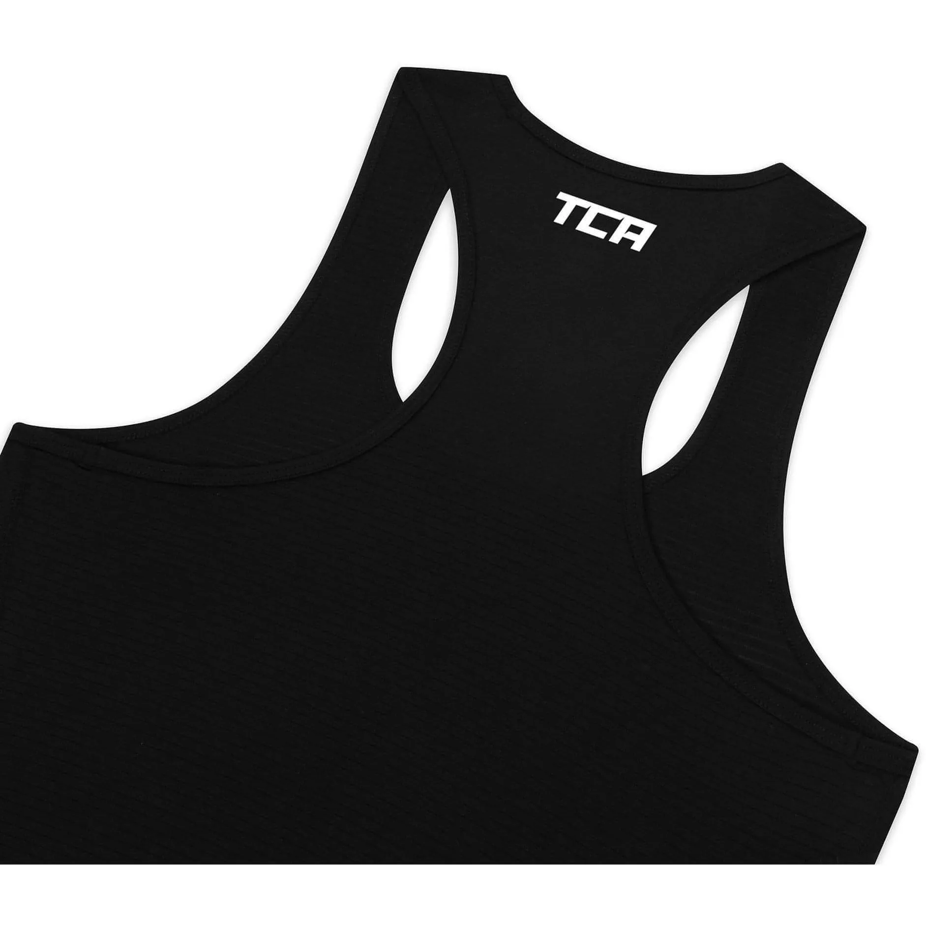 Biodegradable Options TCA Air Racerback Womens Training Vest Tank Top - Black