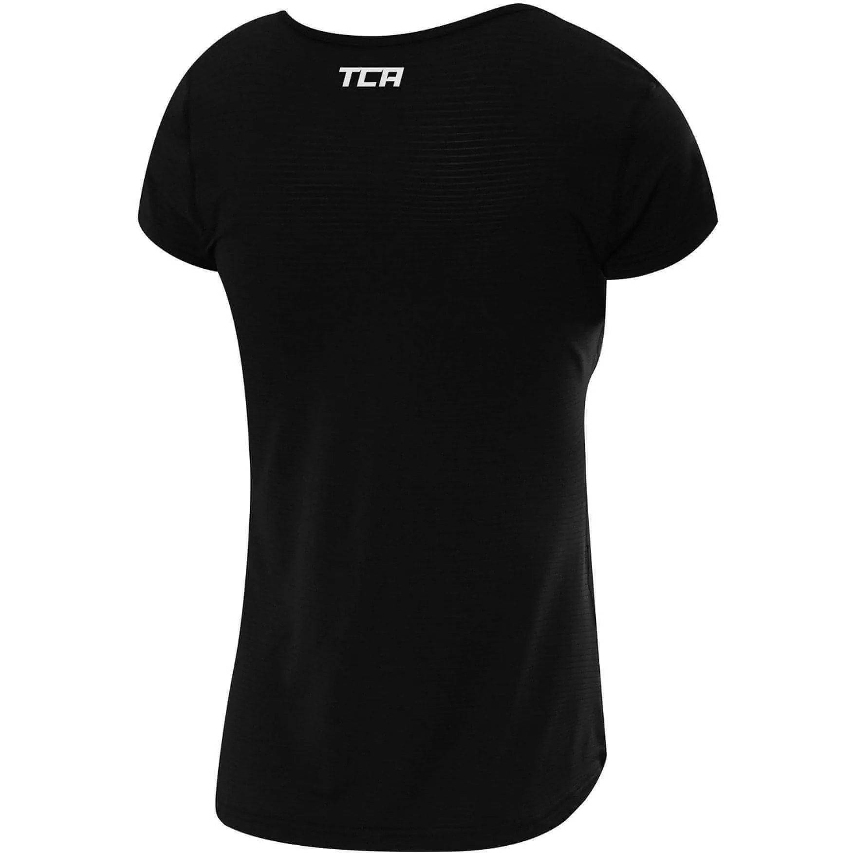 Thermal Regulation Layer TCA Air Scoop Neck Short Sleeve Womens Training Top - Black