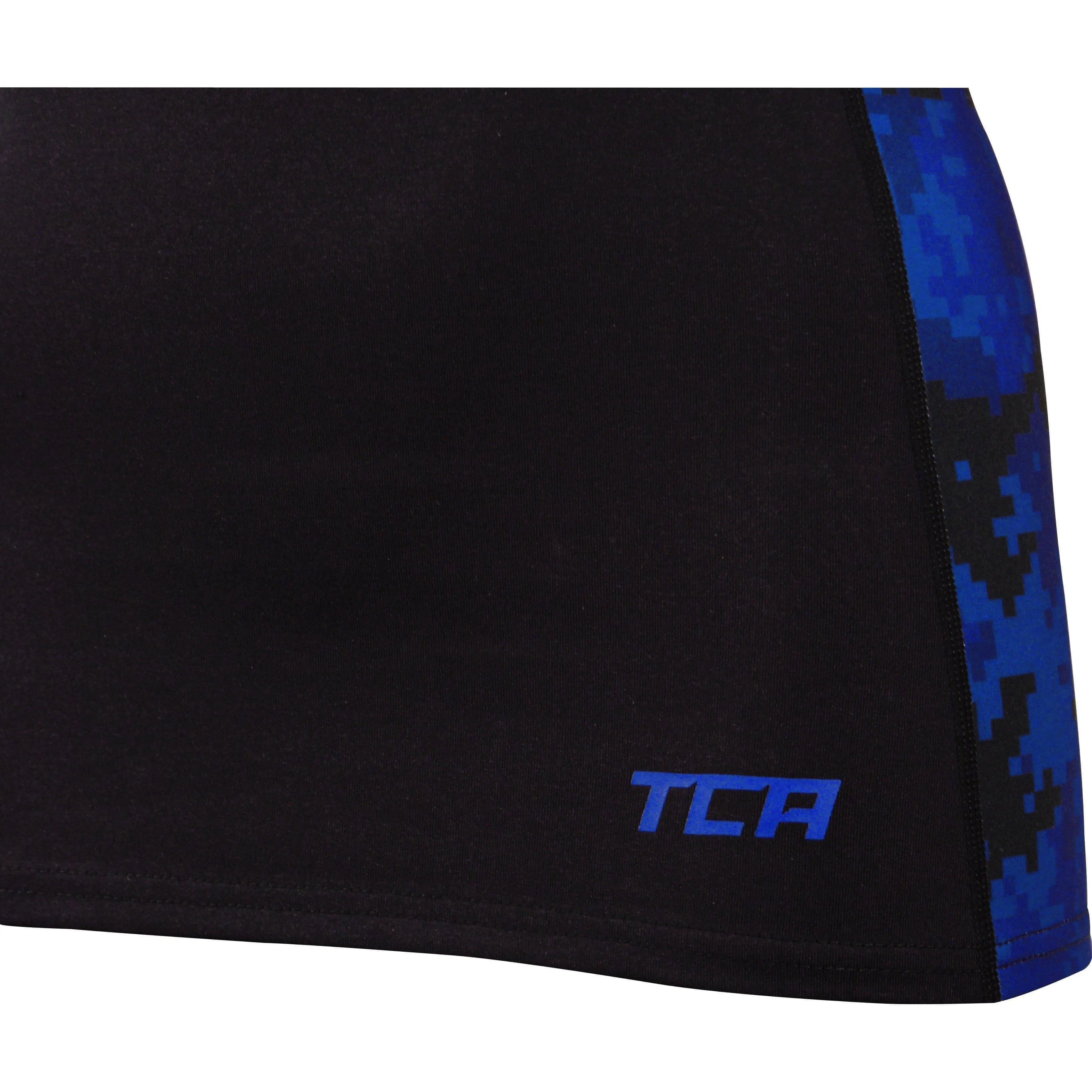 Midweight Knit Elderly clothing TCA Camo Print Womens Running Vest Tank Top - Black