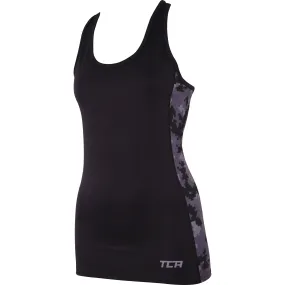 TCA Camo Print Womens Running Vest Tank Top - Black Comfy and Versatile