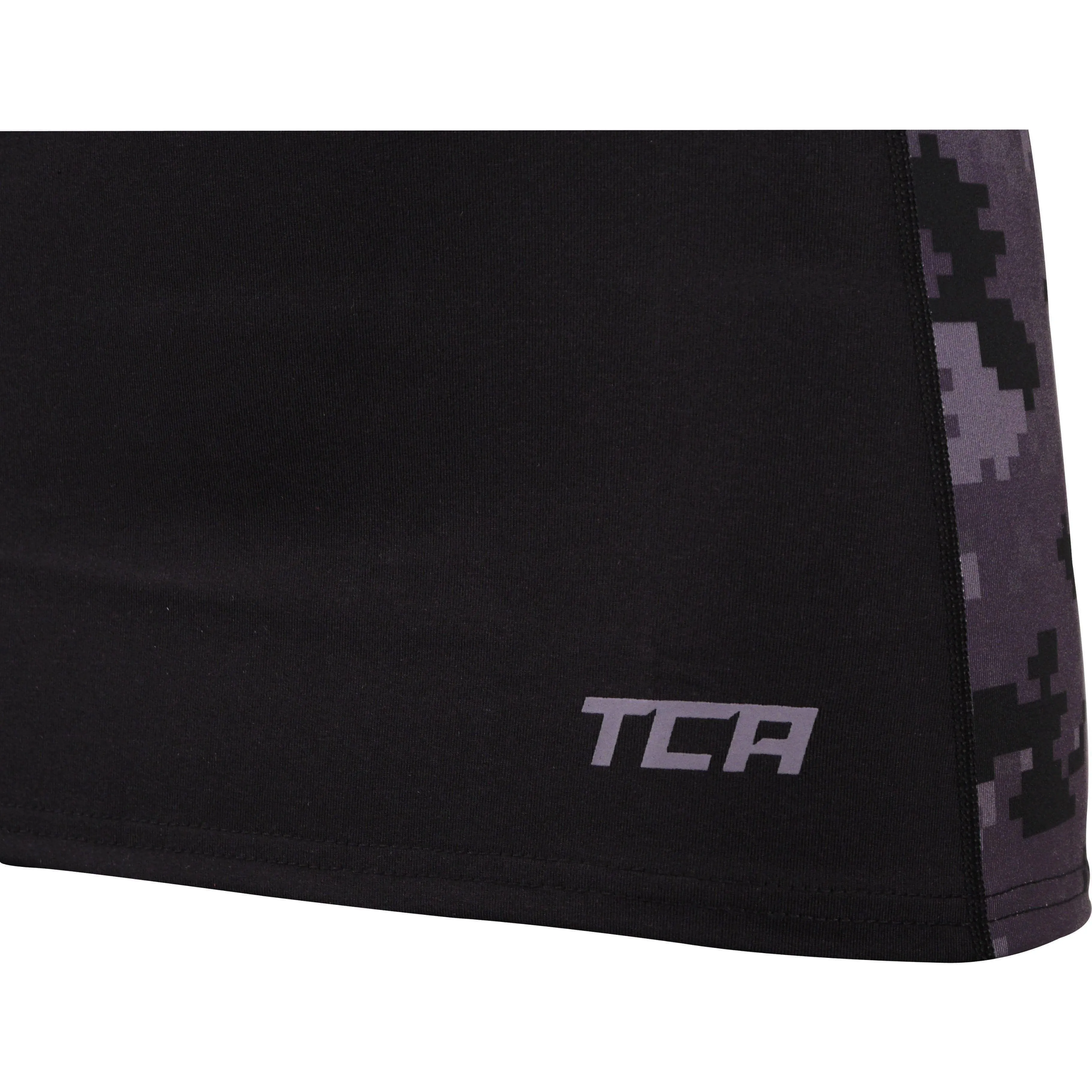 TCA Camo Print Womens Running Vest Tank Top - Black Non Toxic Printing