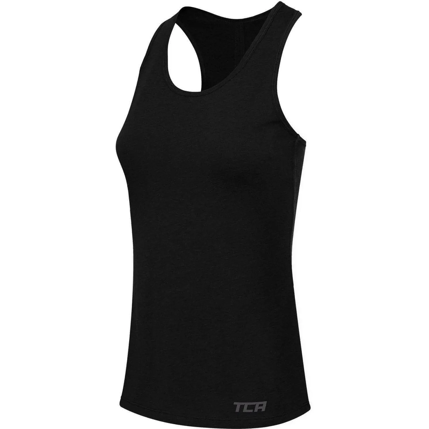 TCA Natural Performance Womens Running Vest Tank Top - Black Timeless Piece