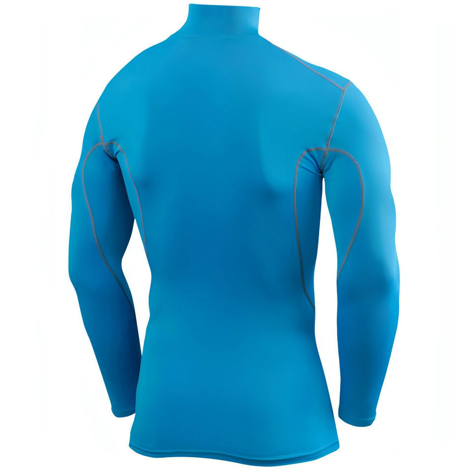 Daily Outfit Outdoor Comfort Style TCA Pro Performance Long Sleeve Mock Mens Compression Top - Blue