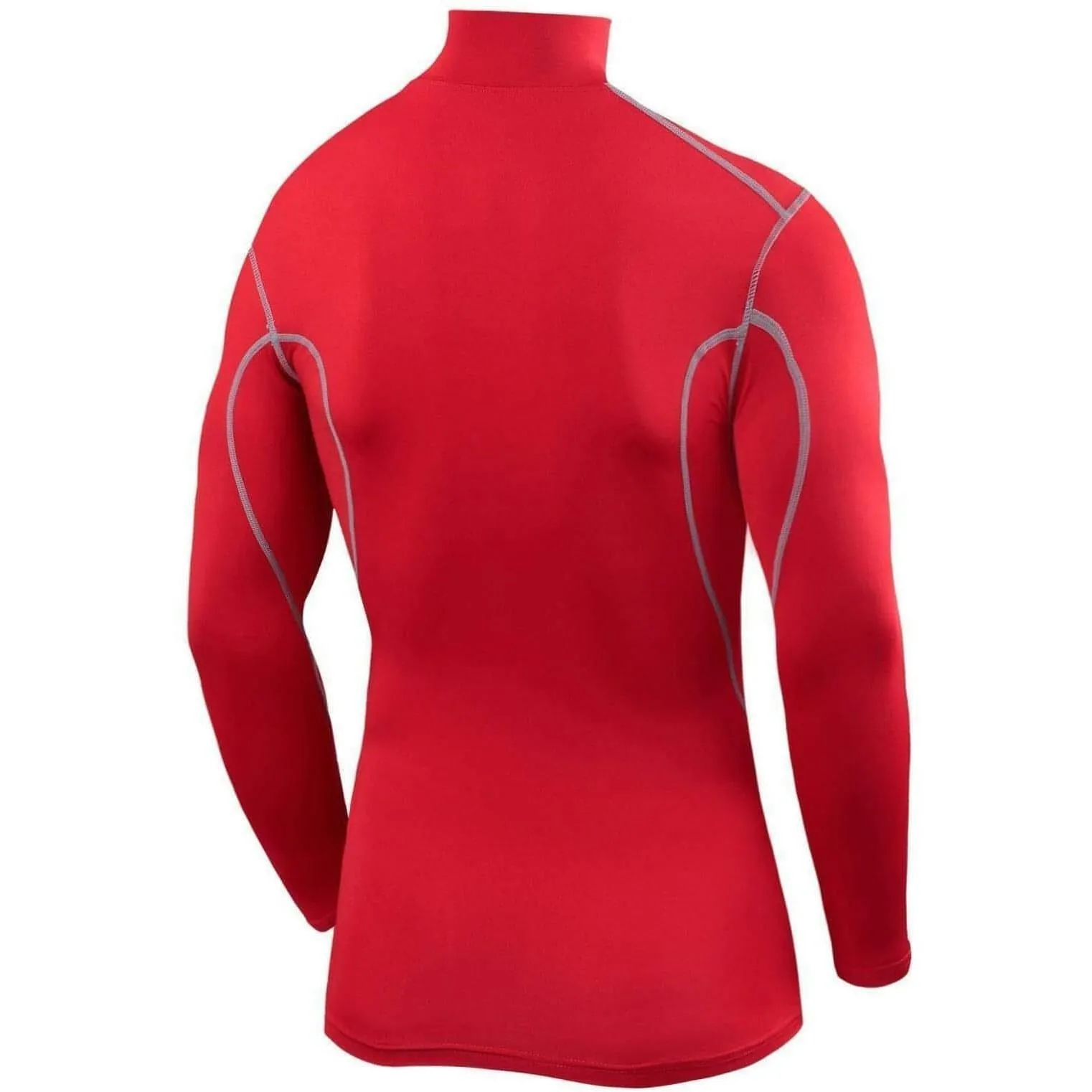packaging venue TCA Pro Performance Long Sleeve Mock Mens Compression Top - Red