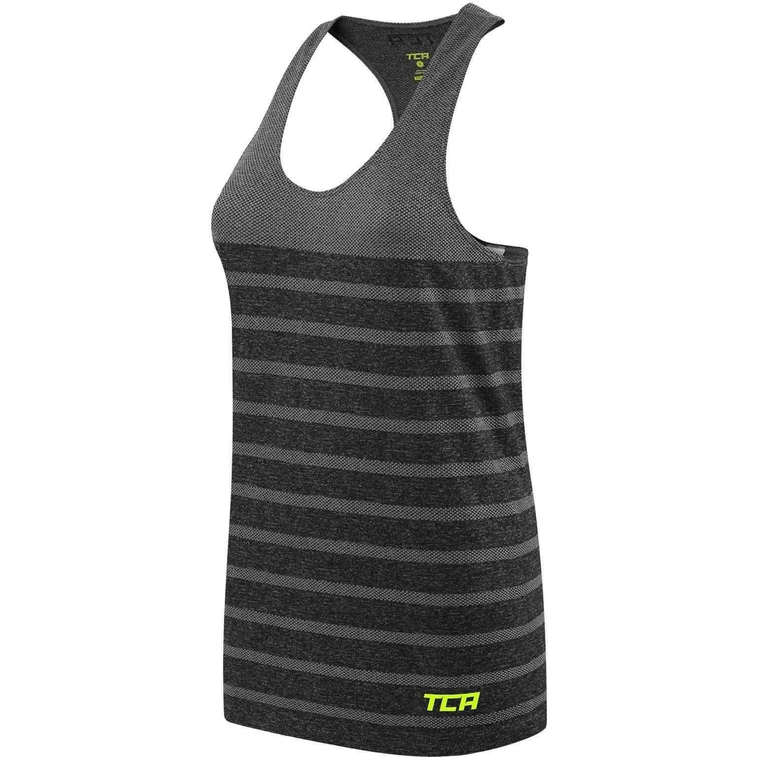 TCA QuickDry SuperKnit Womens Running Vest Tank Top - Grey EasyCare Fabric